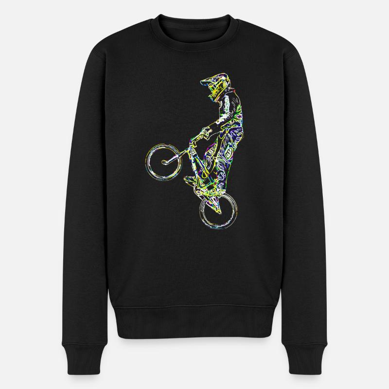 BMX Rennsport - Männer Premium Bio Pullover - Schwarz
