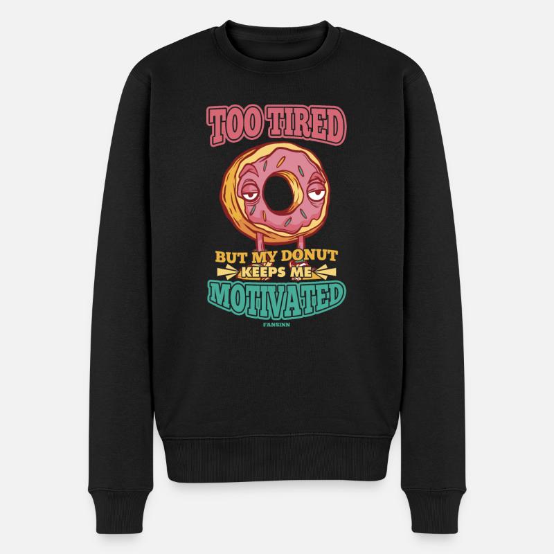 Donut - Männer Premium Bio Pullover - Schwarz