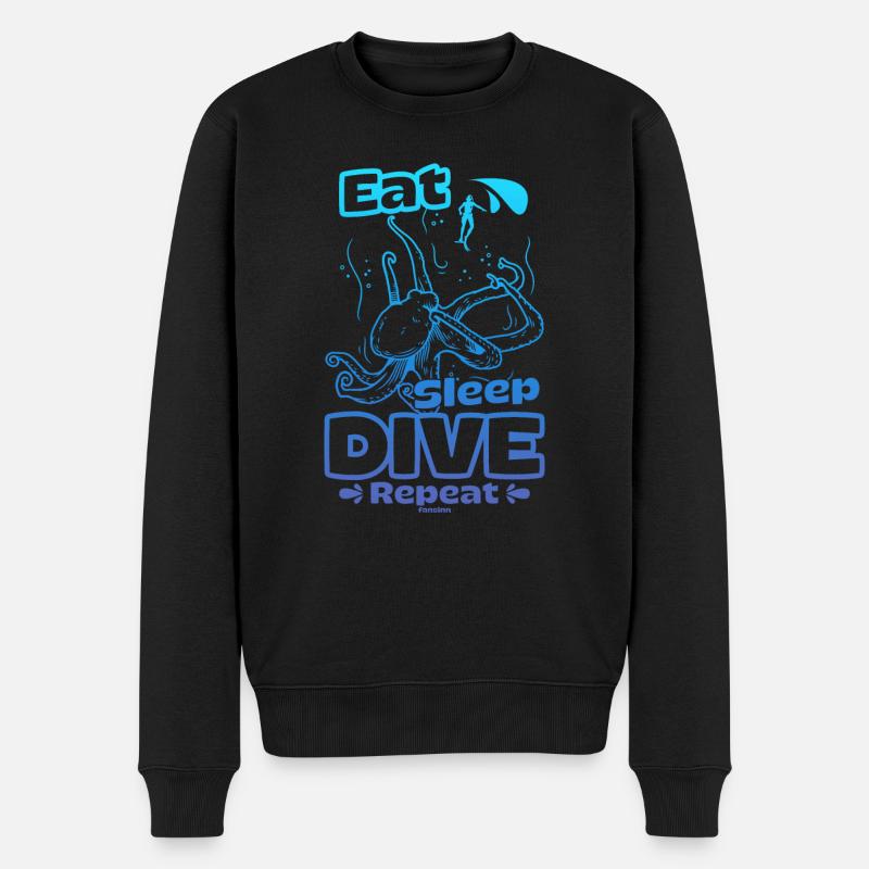 Plonger - Pull Premium bio Homme - noir