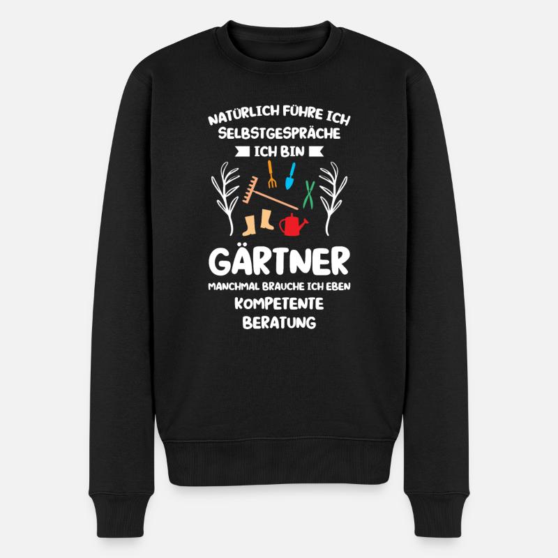 Gartenarbeit Garten Gärtnern Geschenk - Männer Premium Bio Pullover - Schwarz
