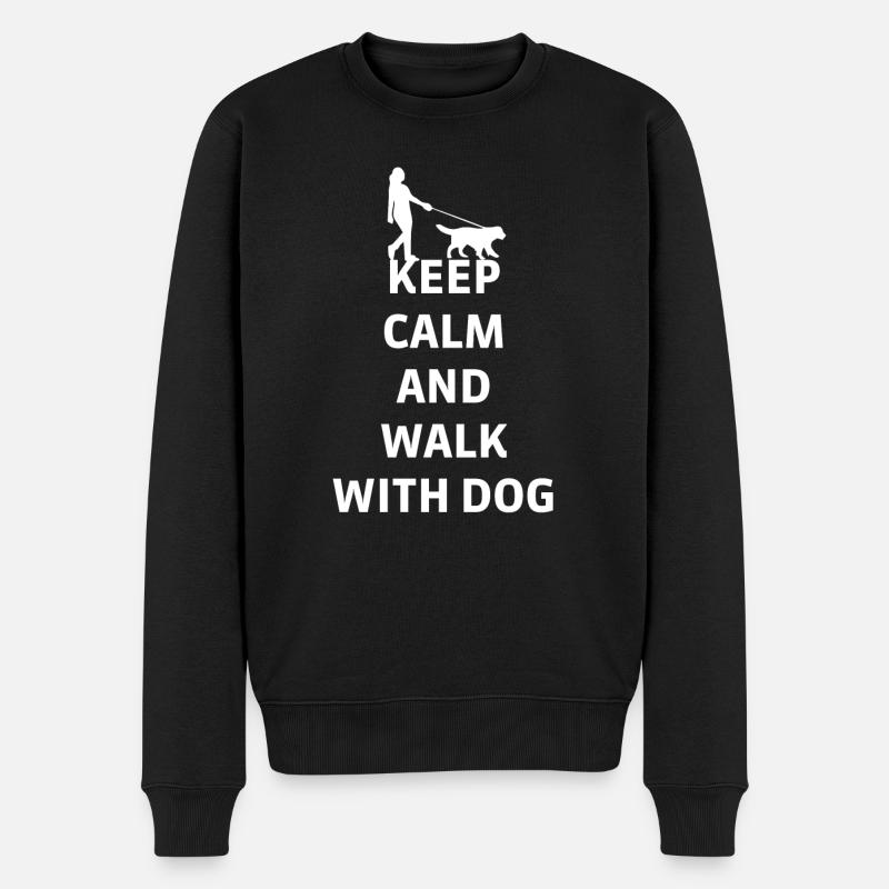 Hund Dog - Männer Premium Bio Pullover - Schwarz