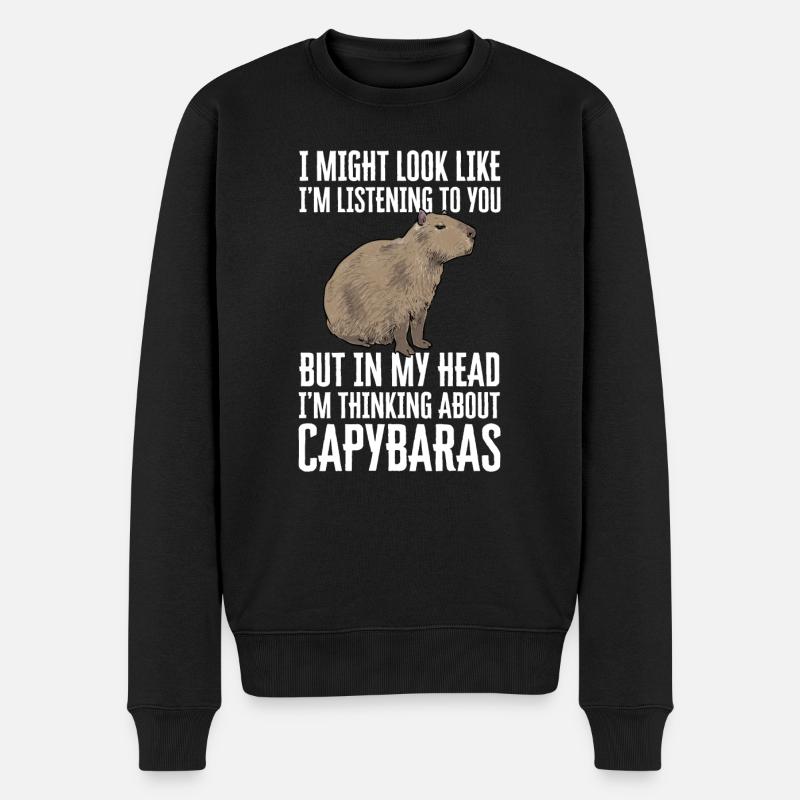 Rongeur Capybara - Pull Premium bio Homme - noir