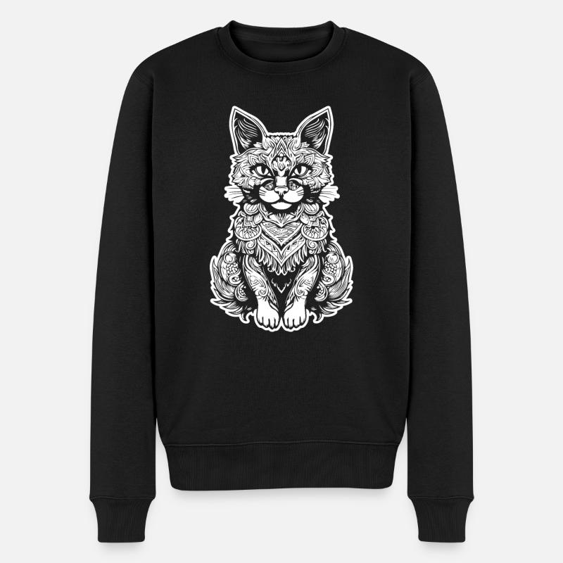 Chat chaton chaton dame - Pull Premium bio Homme - noir