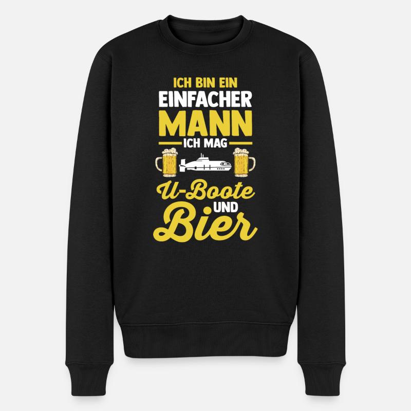 Tauchboot Unterseeboot Unterwasserboot U-Boot - Männer Premium Bio Pullover - Schwarz
