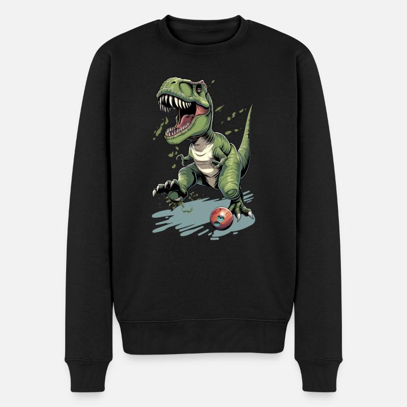 Dino Bowling Trex Dinosaure - Pull Premium bio Homme - noir