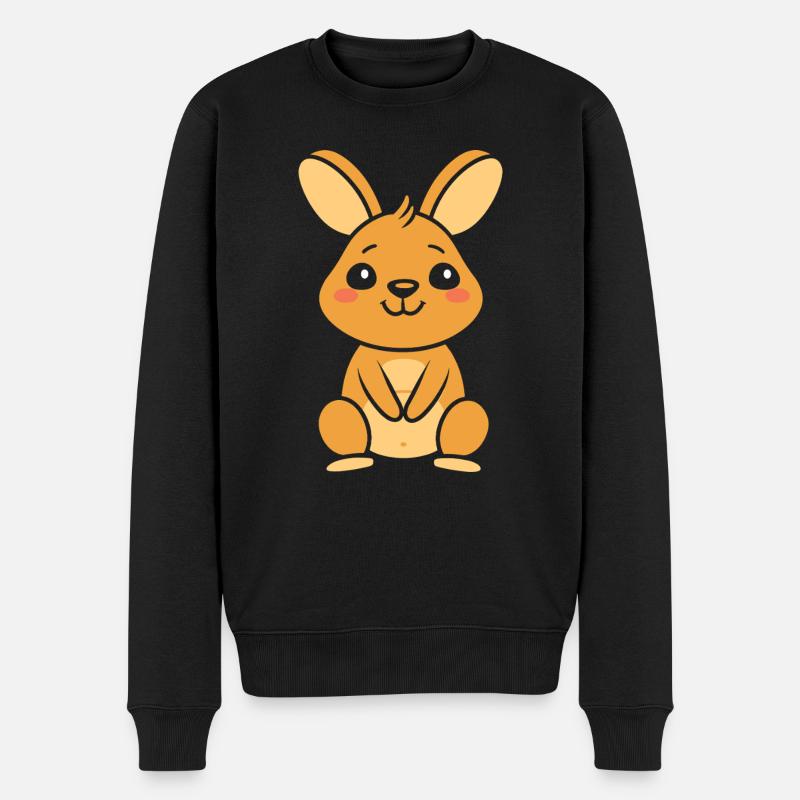 Wallaby - Männer Premium Bio Pullover - Schwarz