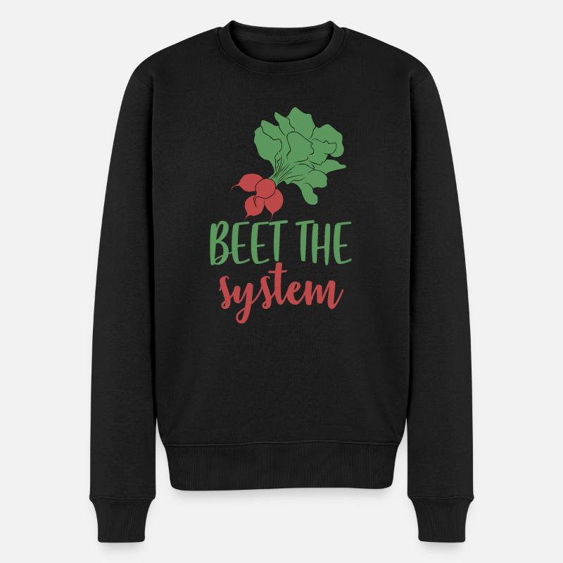 Beet the system - Männer Premium Bio Pullover - Schwarz