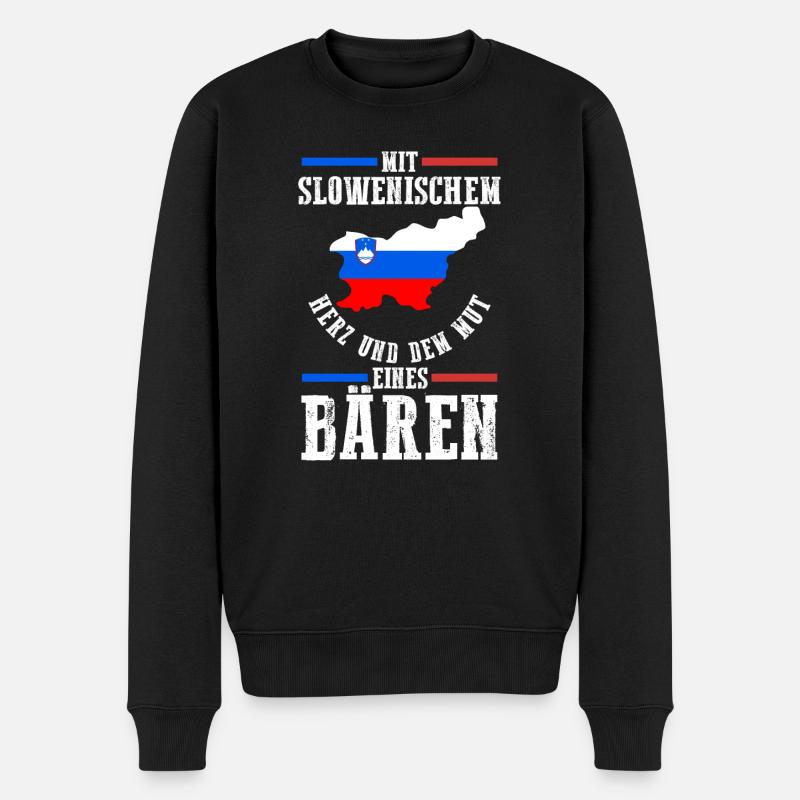 Slovènes Slovénie - Pull Premium bio Homme - noir