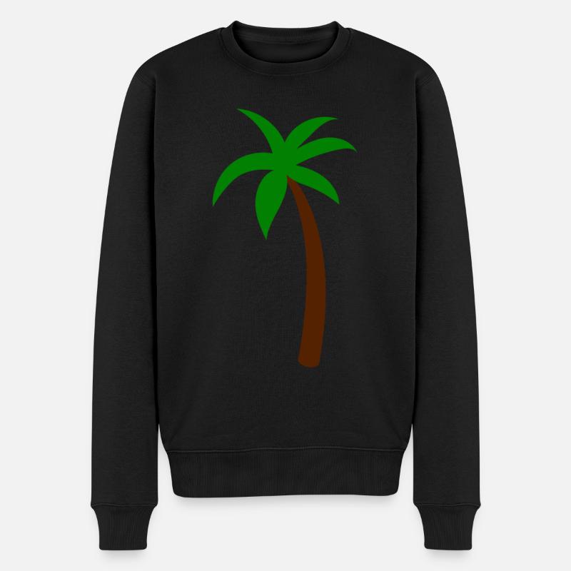Palme - Männer Premium Bio Pullover - Schwarz