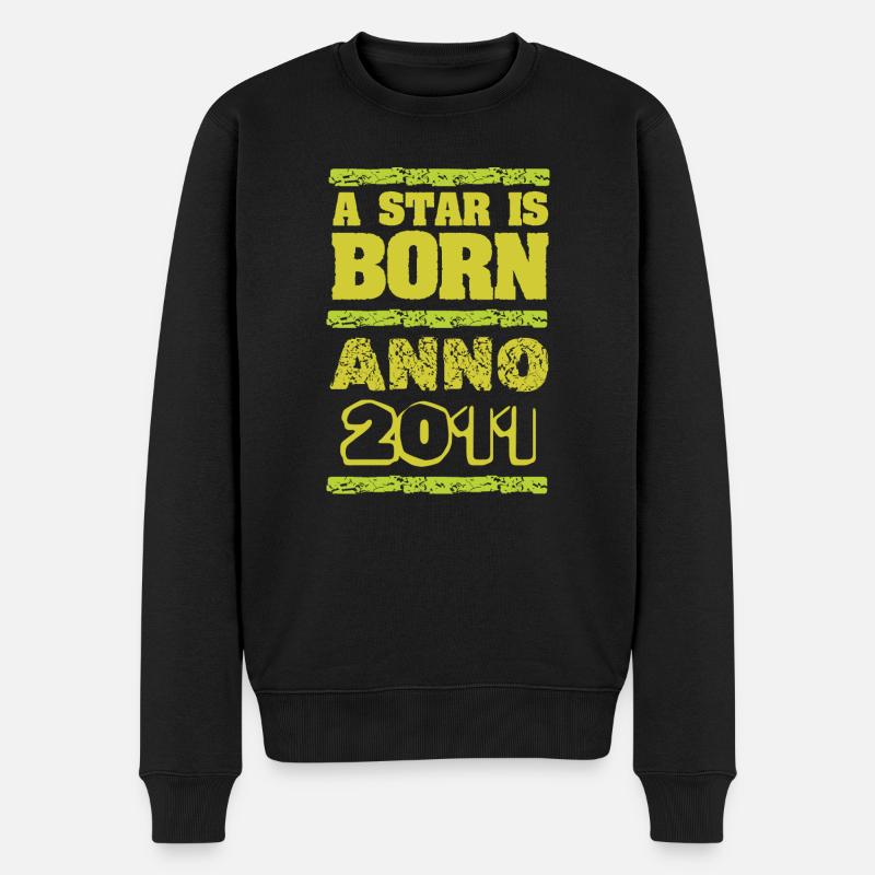 is 2011 - Männer Premium Bio Pullover - Schwarz