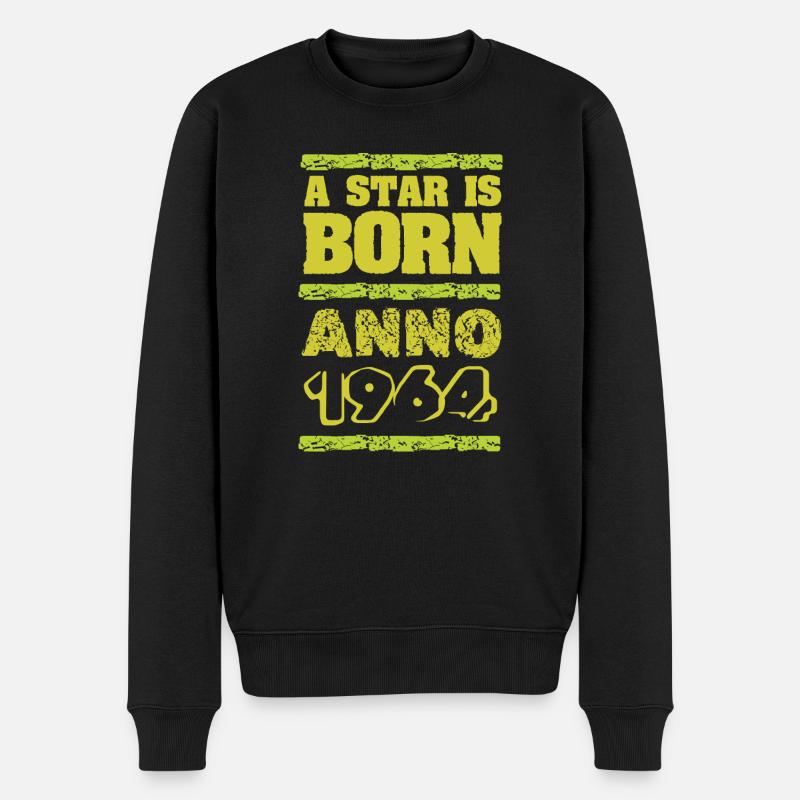 1964 - Männer Premium Bio Pullover - Schwarz