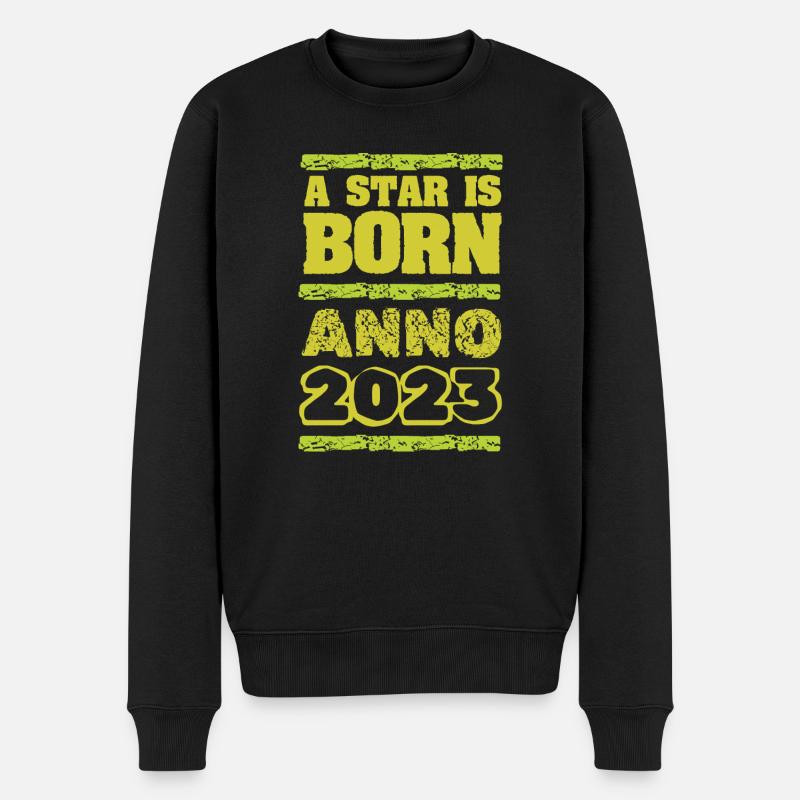 2023 - Männer Premium Bio Pullover - Schwarz