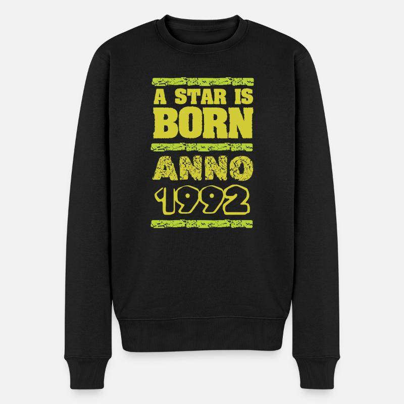 1992 - Männer Premium Bio Pullover - Schwarz