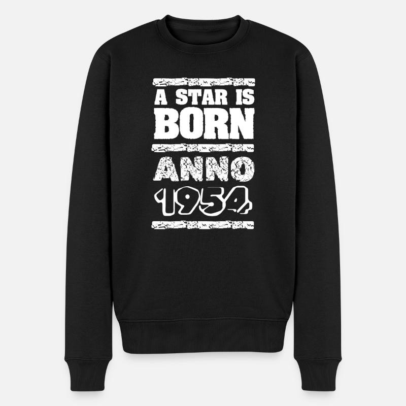 1954 - Männer Premium Bio Pullover - Schwarz