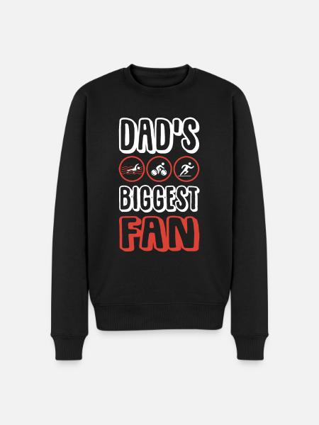 Triathlon dad spruch papa - Men's Premium Organic Jumper - black