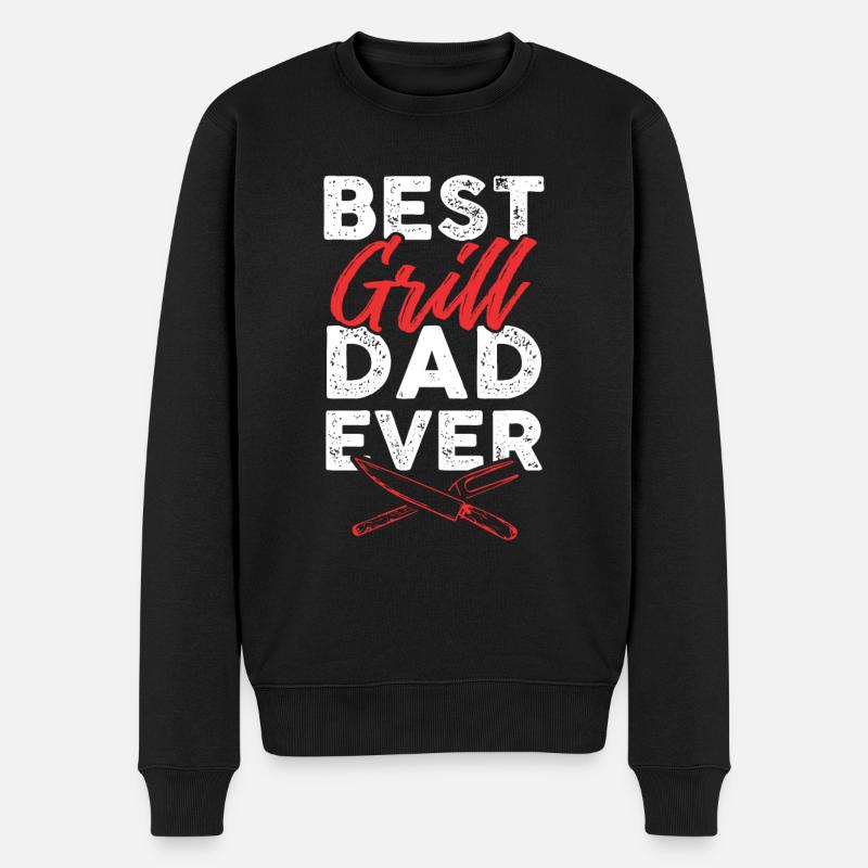meilleur barbecue papa - Pull Premium bio Homme - noir