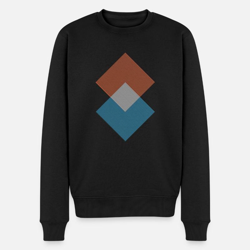 Geometrische Formen - Männer Premium Bio Pullover - Schwarz