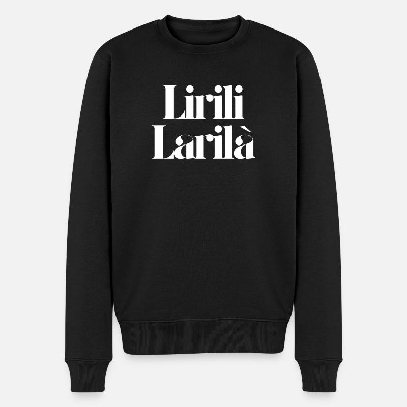 Lirili Larila - Pull Premium bio Homme - noir