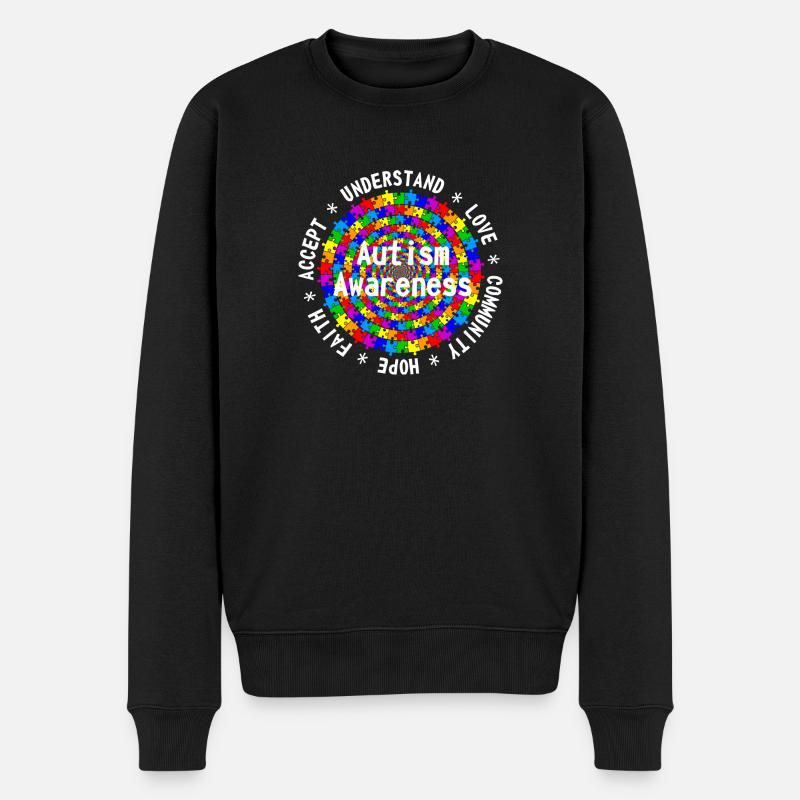 Autism Awareness - Männer Premium Bio Pullover - Schwarz