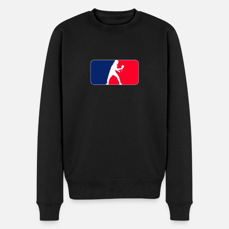 Ping-ping-mique bleu blanc rouge streetwear - Pull Premium bio Homme - noir