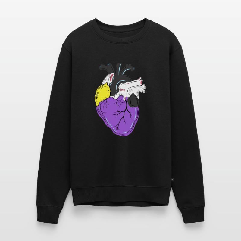 Nonbinary Pride Heart Nonbinary Pride Men's Premium Organic Jumper