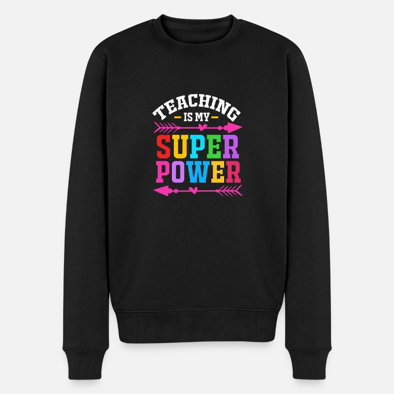 Lehrer der Mittelstufe - Männer Premium Bio Pullover - Schwarz