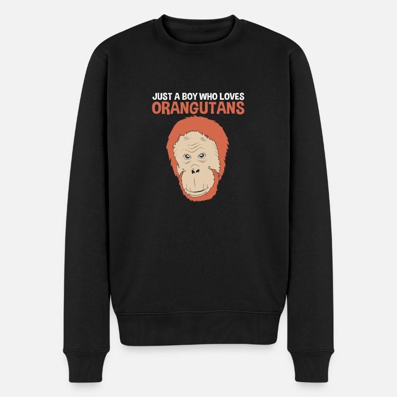 Orang-outan - Pull Premium bio Homme - noir