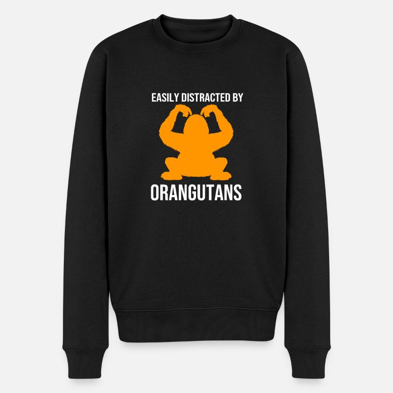 Orang-outan - Pull Premium bio Homme - noir