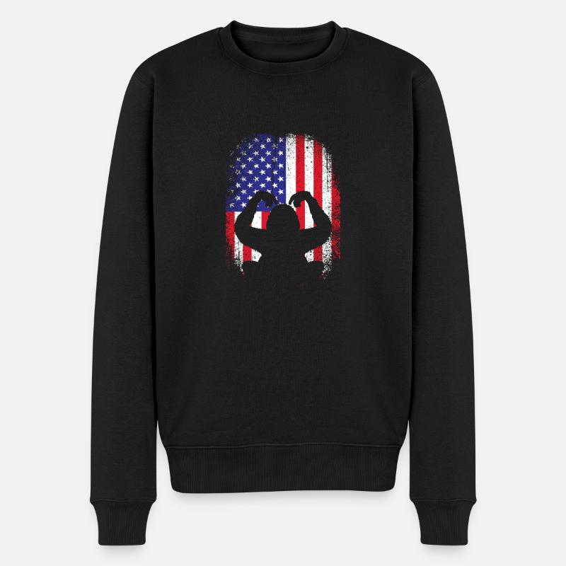 Orang-outan - Pull Premium bio Homme - noir