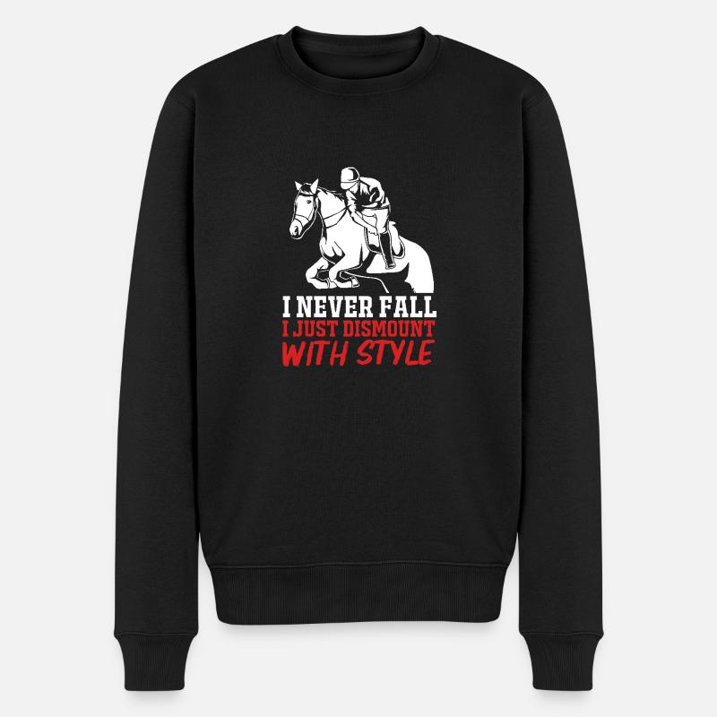 Saut d’obstacles Saut d’obstacles - Pull Premium bio Homme - noir