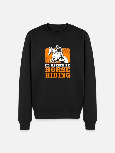 Springreiten Springpferd - Männer Premium Bio Pullover - Schwarz