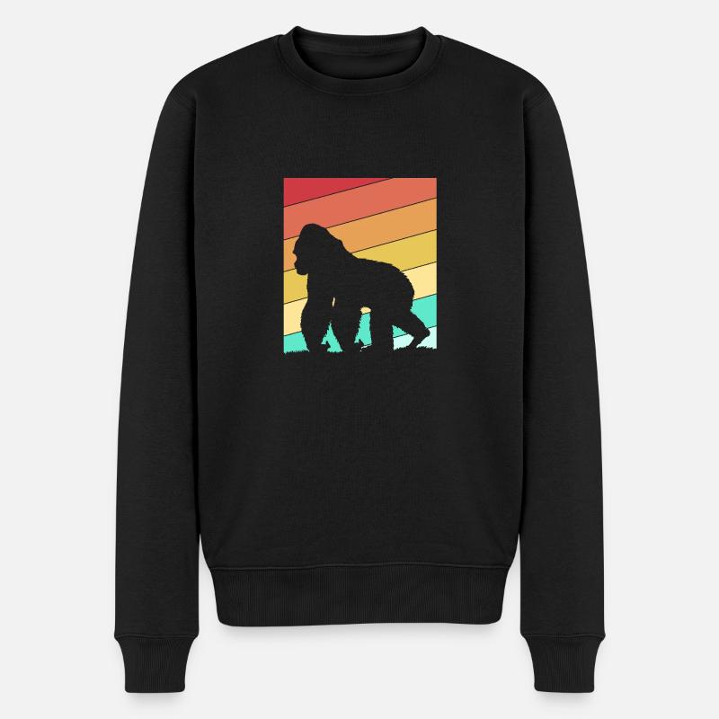 Gorilla - Männer Premium Bio Pullover - Schwarz