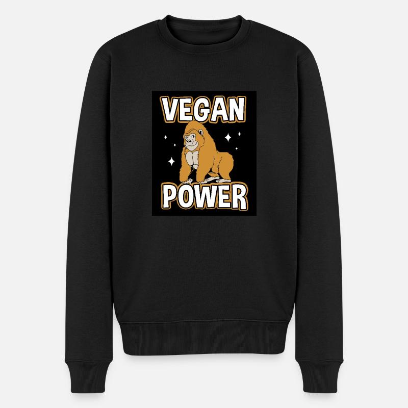 Gorilla - Männer Premium Bio Pullover - Schwarz