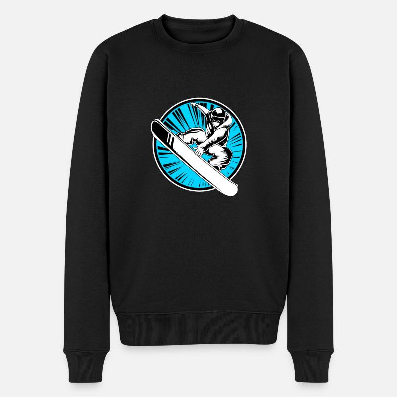 Snowboard Snowboard Vacances snowboard Snowboarders - Pull Premium bio Homme - noir
