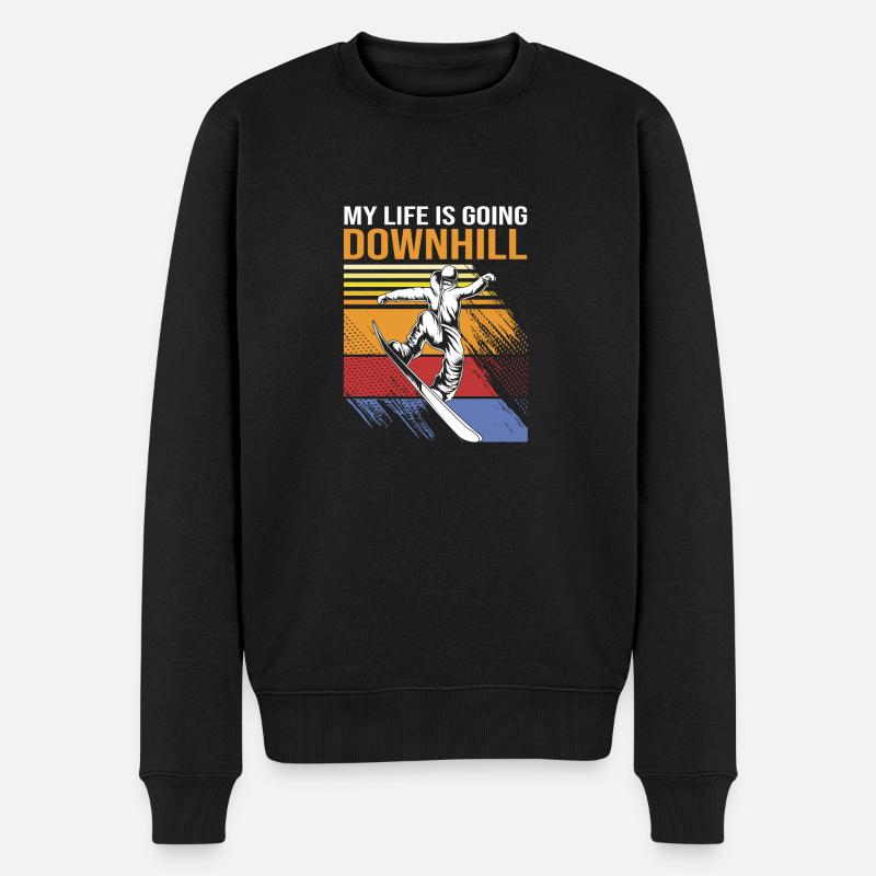 Snowboard Snowboard Vacances snowboard Snowboarders - Pull Premium bio Homme - noir