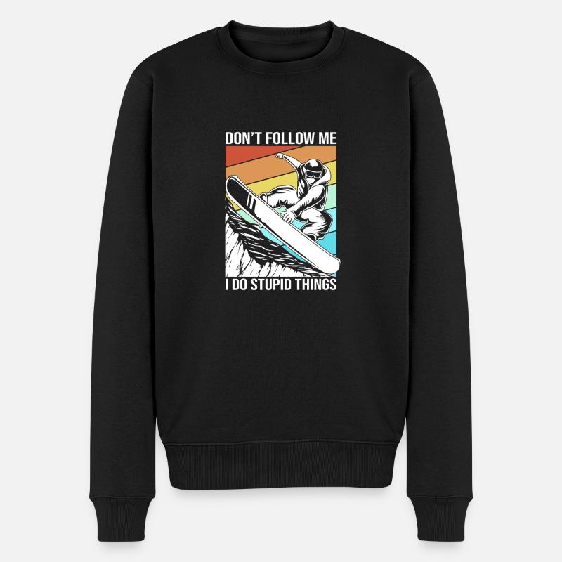 Snowboard Snowboard Vacances snowboard Snowboarders - Pull Premium bio Homme - noir