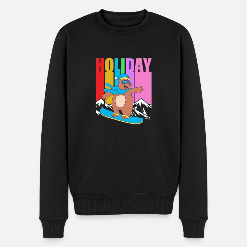 Snowboard Snowboard Vacances snowboard Snowboarders - Pull Premium bio Homme - noir