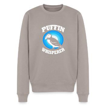 Papageientaucher Puffin - Männer Premium Bio Pullover - Taupe - Vorne - Nico (187cm)