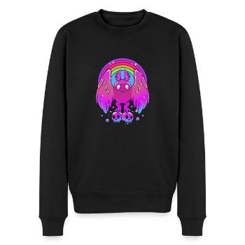 Papillon de nuit - Pull Premium bio Homme - noir - Devant - Nico (187cm)