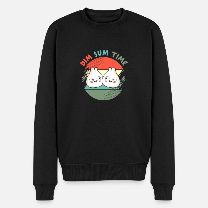 Dim Sum - Männer Premium Bio Pullover - Schwarz