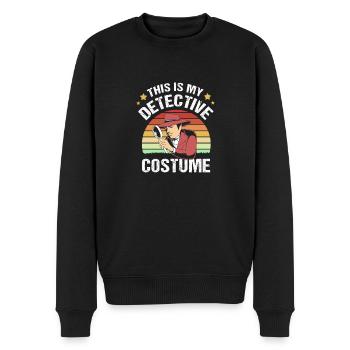 Detective - Men's Premium Organic Jumper - black - Front - Nico (187cm)