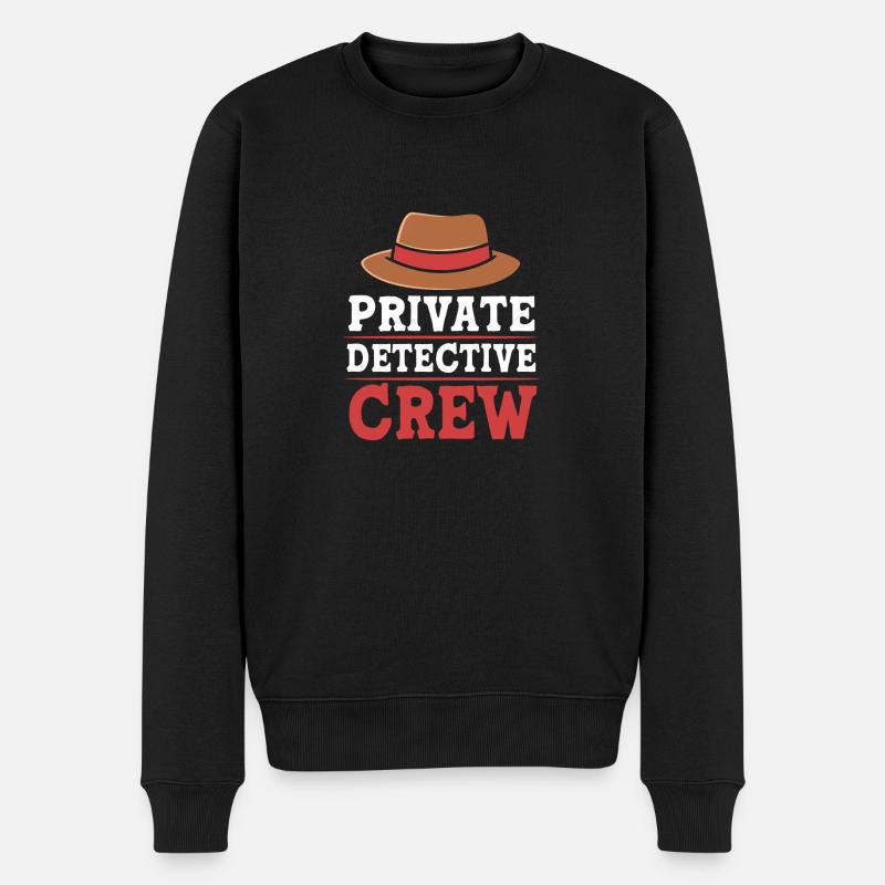 Detektiv - Männer Premium Bio Pullover - Schwarz