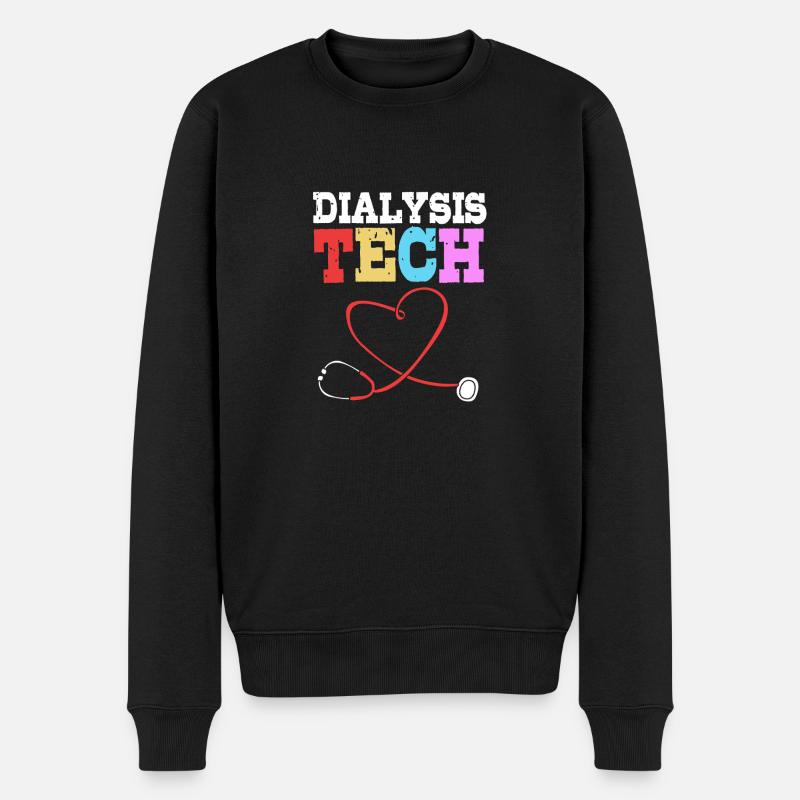 Dialyse-Techniker - Männer Premium Bio Pullover - Schwarz