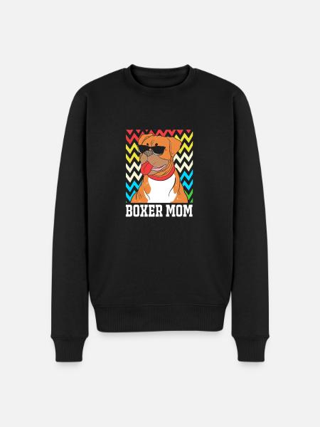 Boxer Dog - Men's Premium Organic Jumper - black