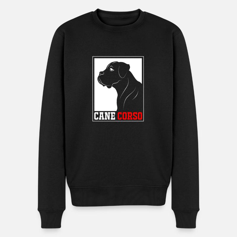 Cane Corso - Männer Premium Bio Pullover - Schwarz
