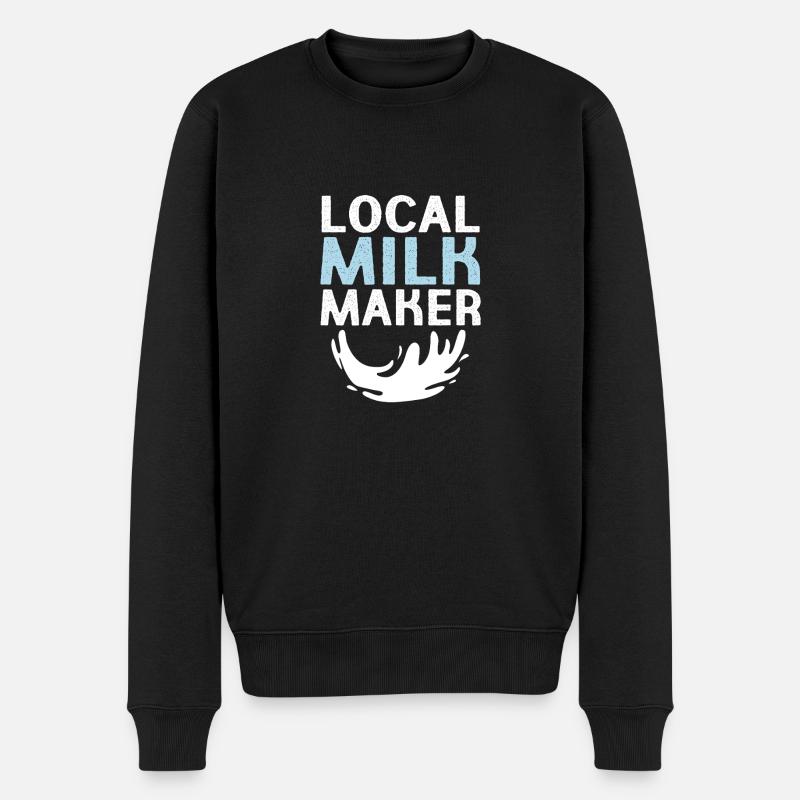 Crunchy Mama - Männer Premium Bio Pullover - Schwarz