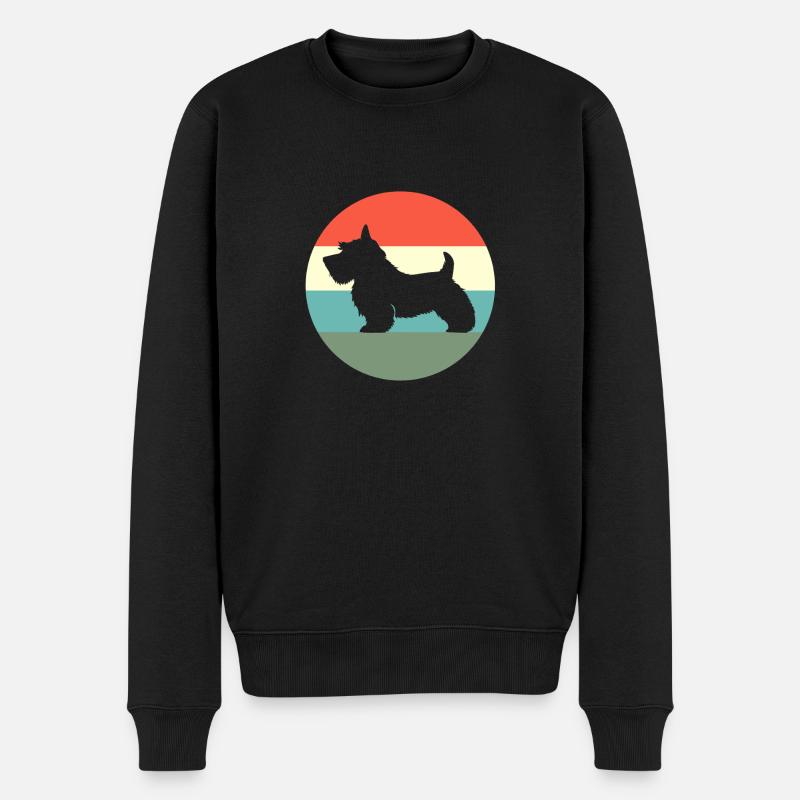 Scottish Terrier - Männer Premium Bio Pullover - Schwarz