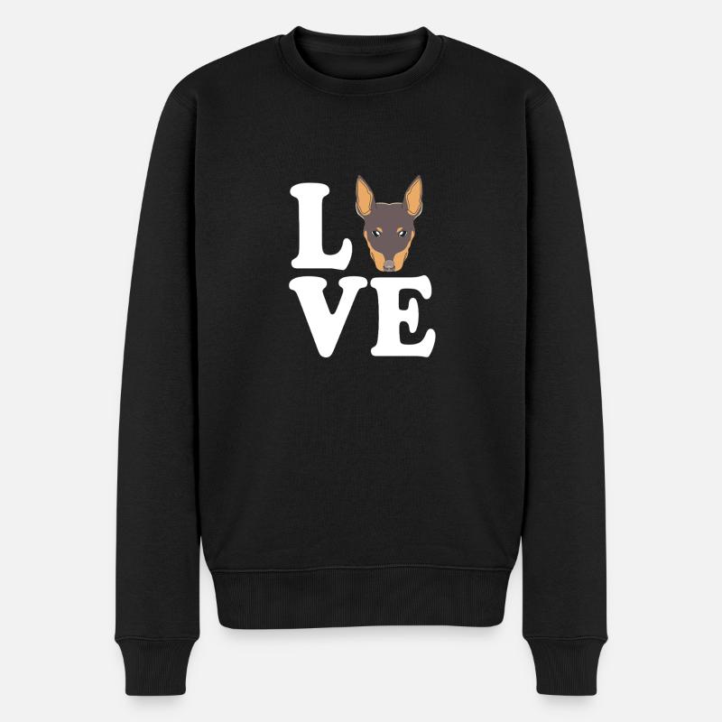 Zwergpinscher - Männer Premium Bio Pullover - Schwarz
