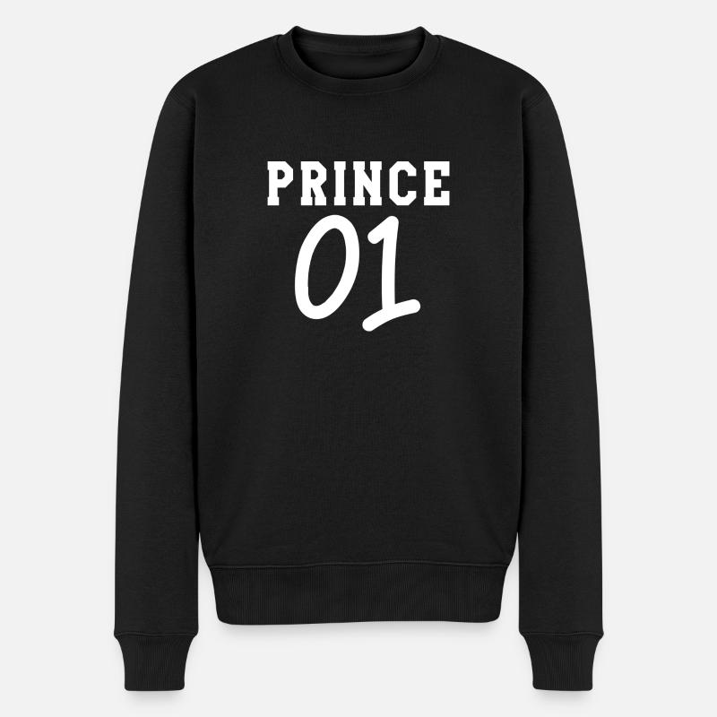 Prince 01 das Küken der Familie - Männer Premium Bio Pullover - Schwarz
