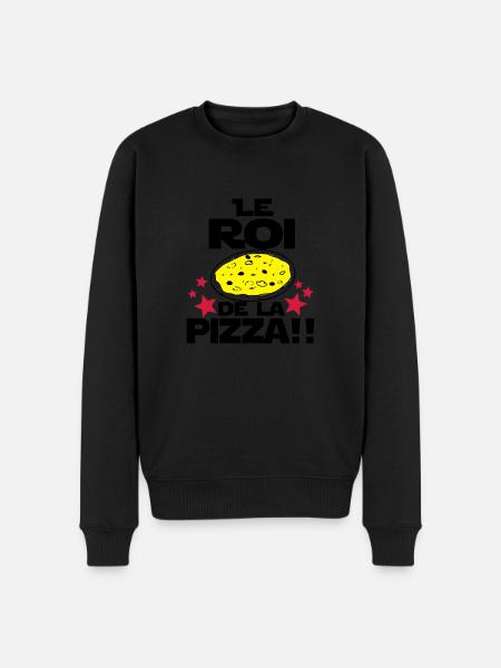 roi de la pizza - Pull Premium bio Homme - noir